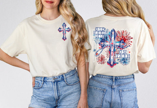 God She’d His Grace On Thee Cross Fireworks With Pocket 05063