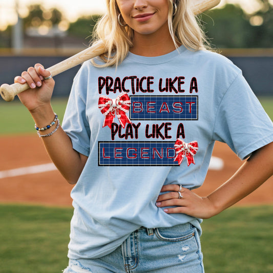 Practice Like a Beast Play Like a Legend Baseball 08146