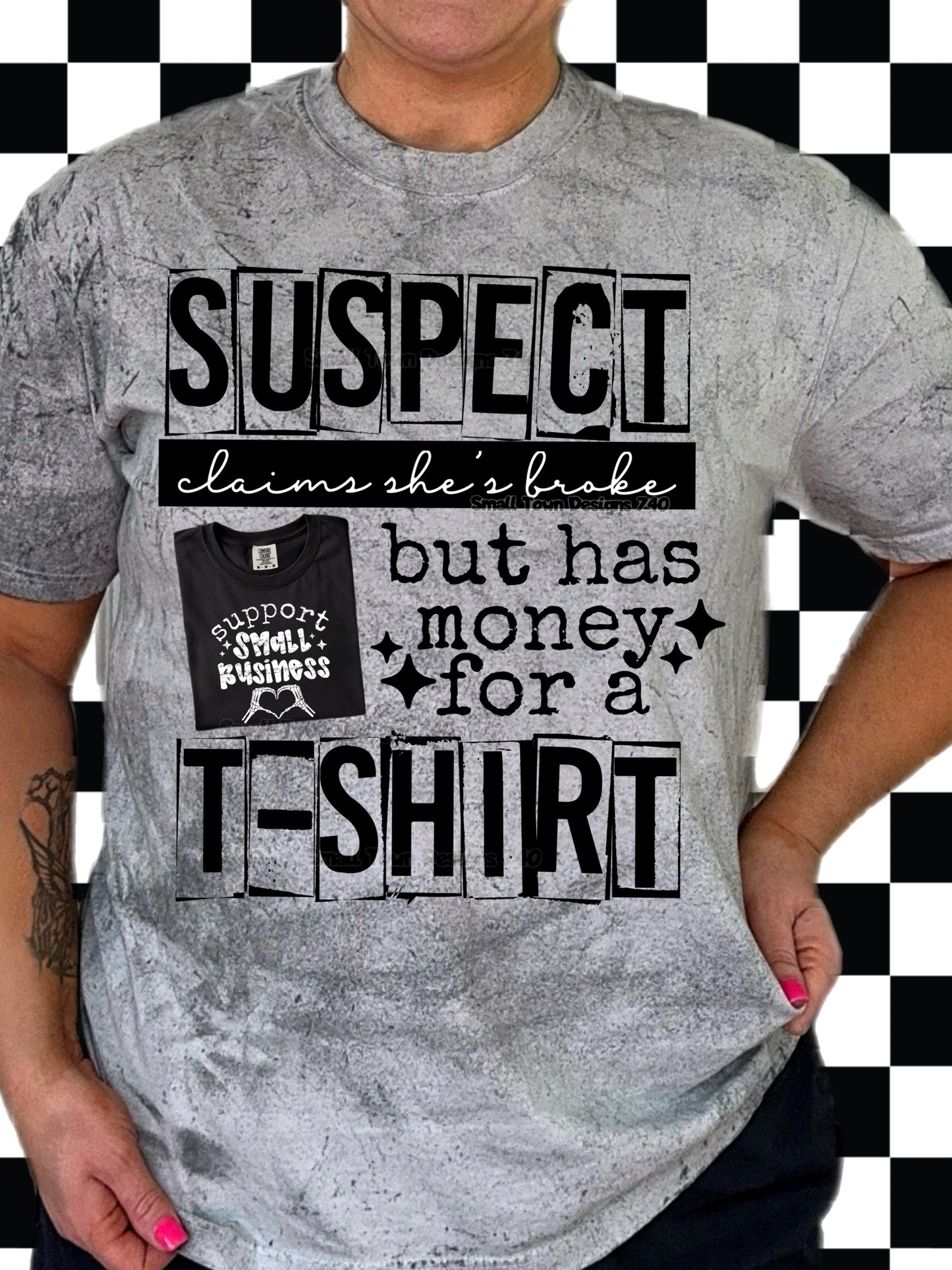 Suspect Claims She's Broke Has Money for T-Shirts 00300