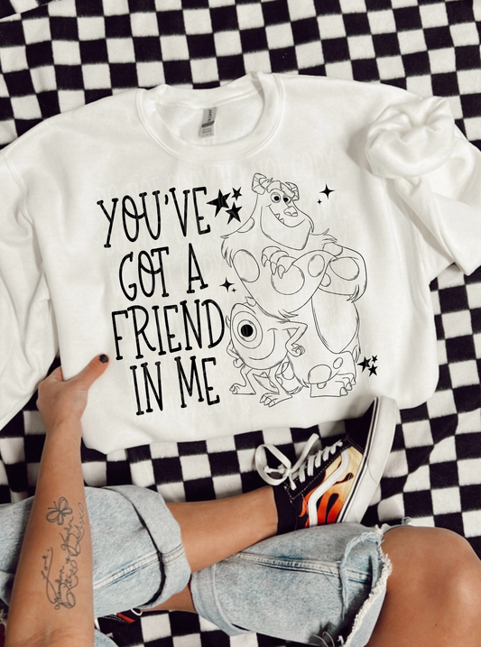 You've Got a Friend in Me Monster Inc Outline 02156