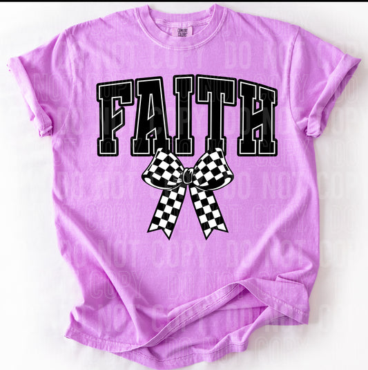 Faith Checkered Bow 02903