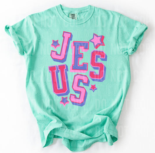 Jesus Pink Purple Stars 02899