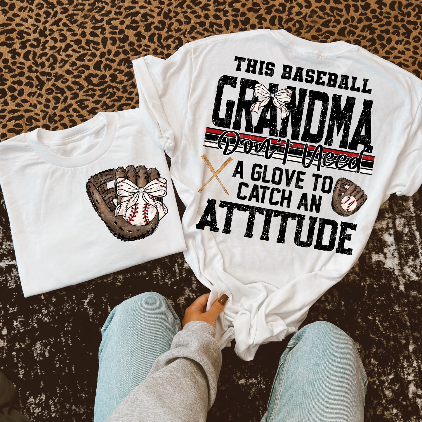Softball/Baseball Mama + More Don't Need A Glove to Catch Attitude (Choose Yours) 07862