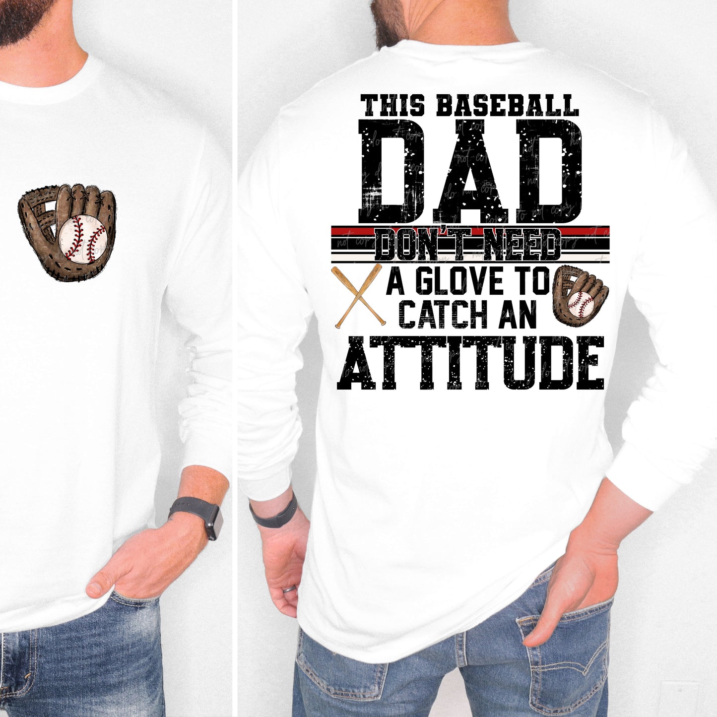 Softball/Baseball Mama + More Don't Need A Glove to Catch Attitude (Choose Yours) 07862