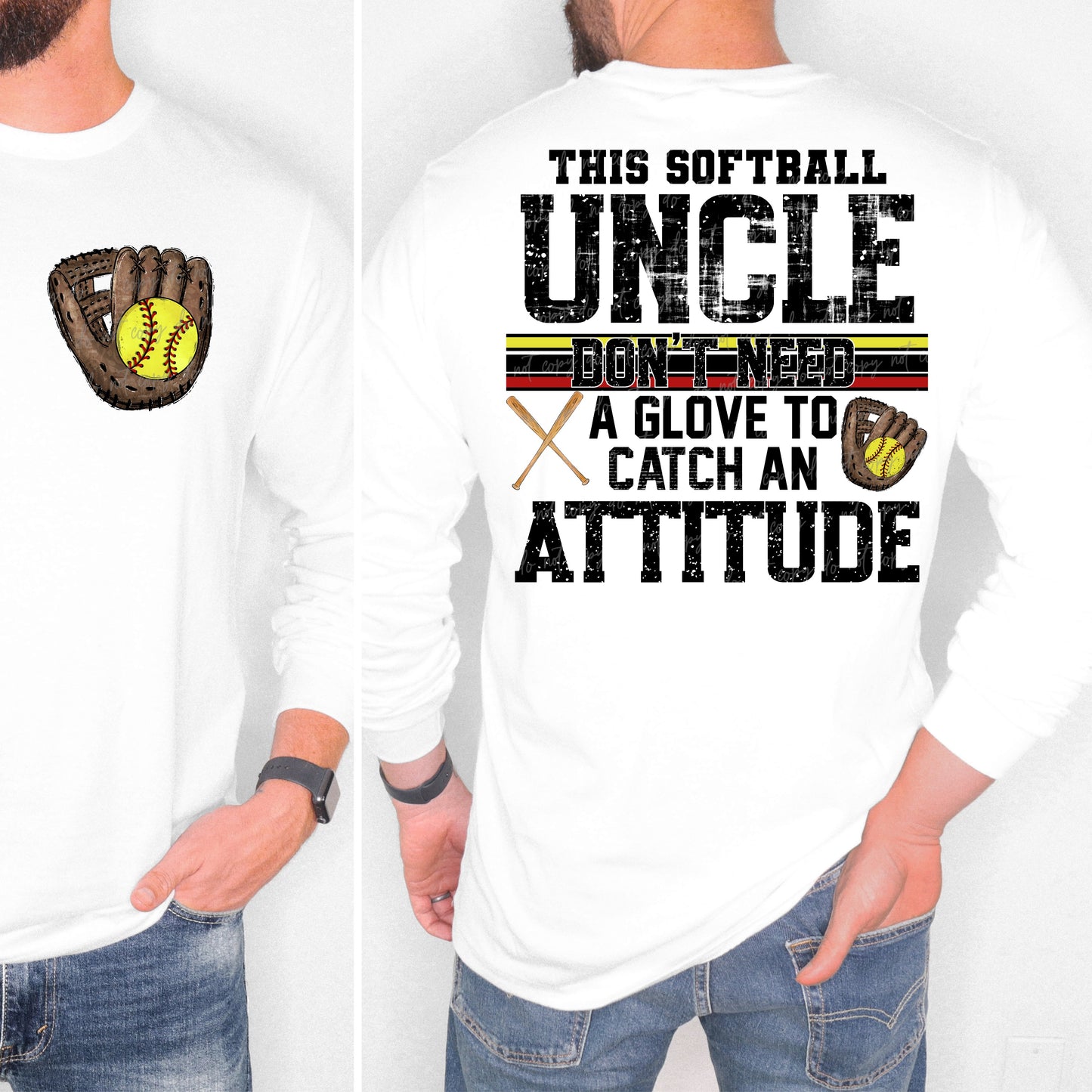 Softball/Baseball Mama + More Don't Need A Glove to Catch Attitude (Choose Yours) 07862