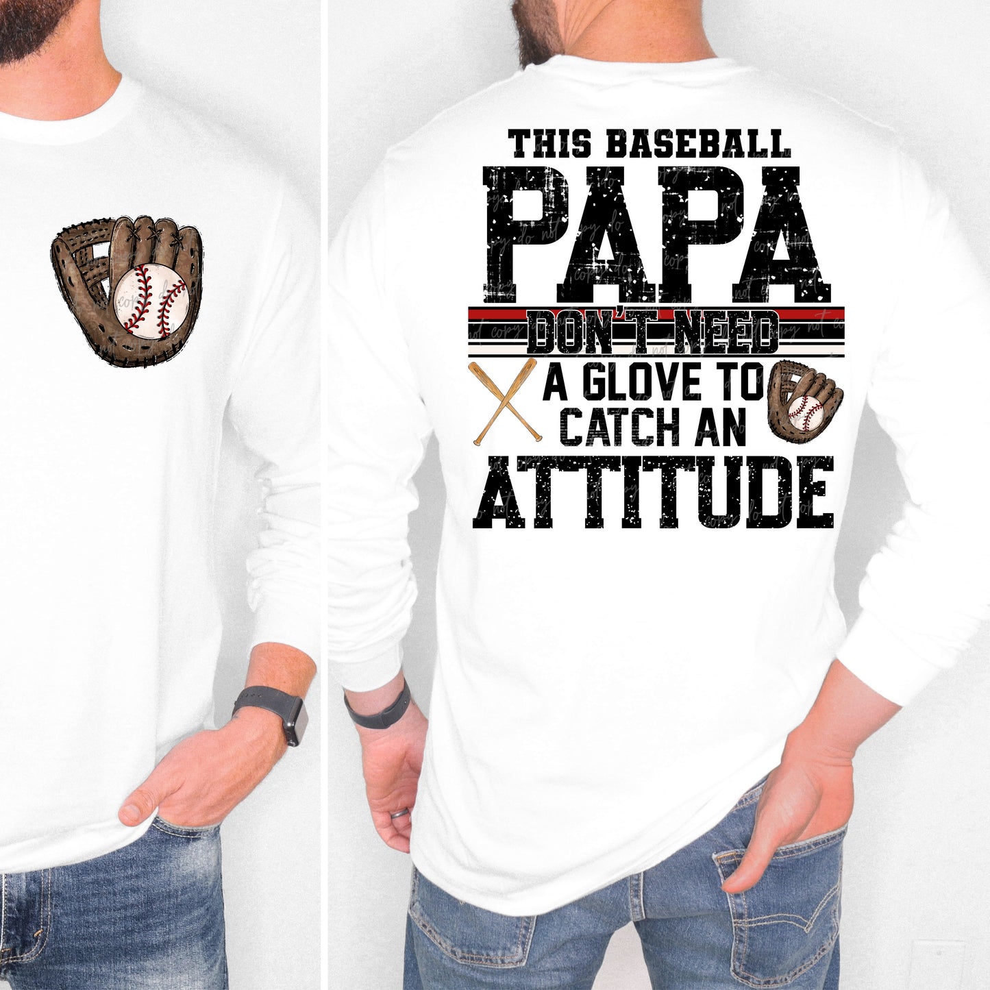 Softball/Baseball Mama + More Don't Need A Glove to Catch Attitude (Choose Yours) 07862