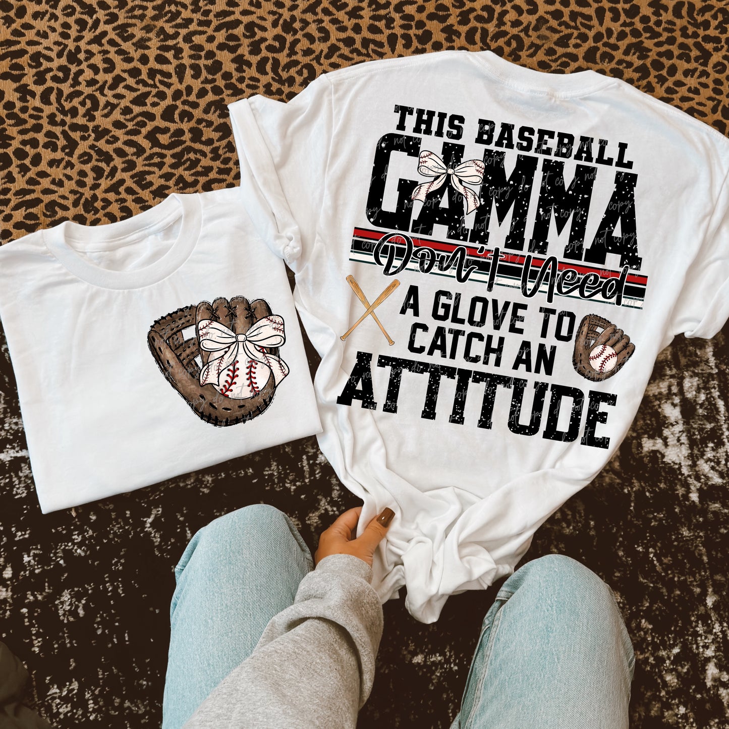 Softball/Baseball Mama + More Don't Need A Glove to Catch Attitude (Choose Yours) 07862