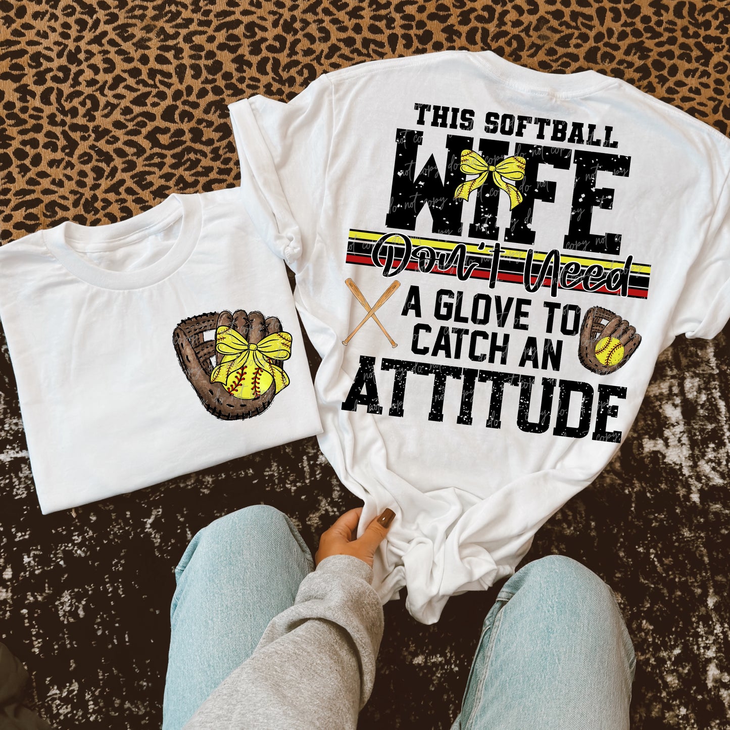 Softball/Baseball Mama + More Don't Need A Glove to Catch Attitude (Choose Yours) 07862