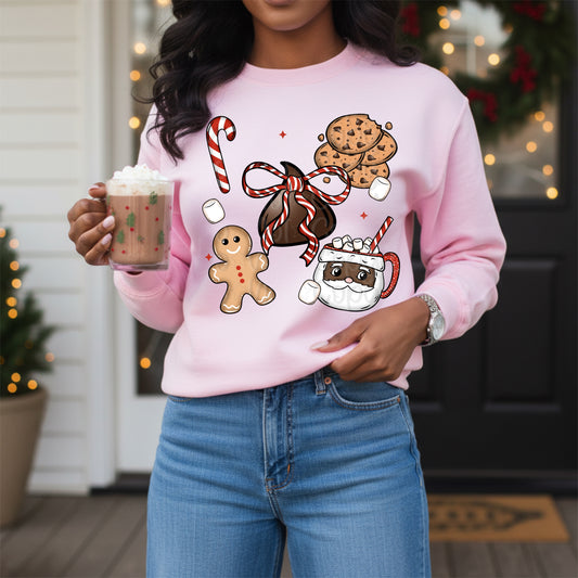Christmas Kiss Collage Dark Skin Santa 00143