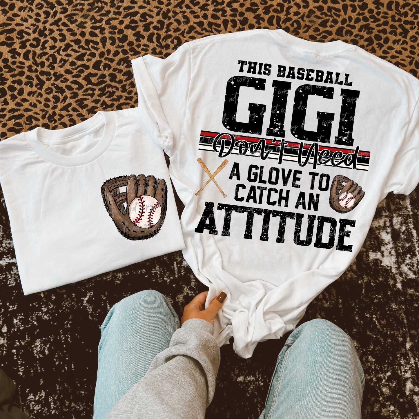 Softball/Baseball Mama + More Don't Need A Glove to Catch Attitude (Choose Yours) 07862