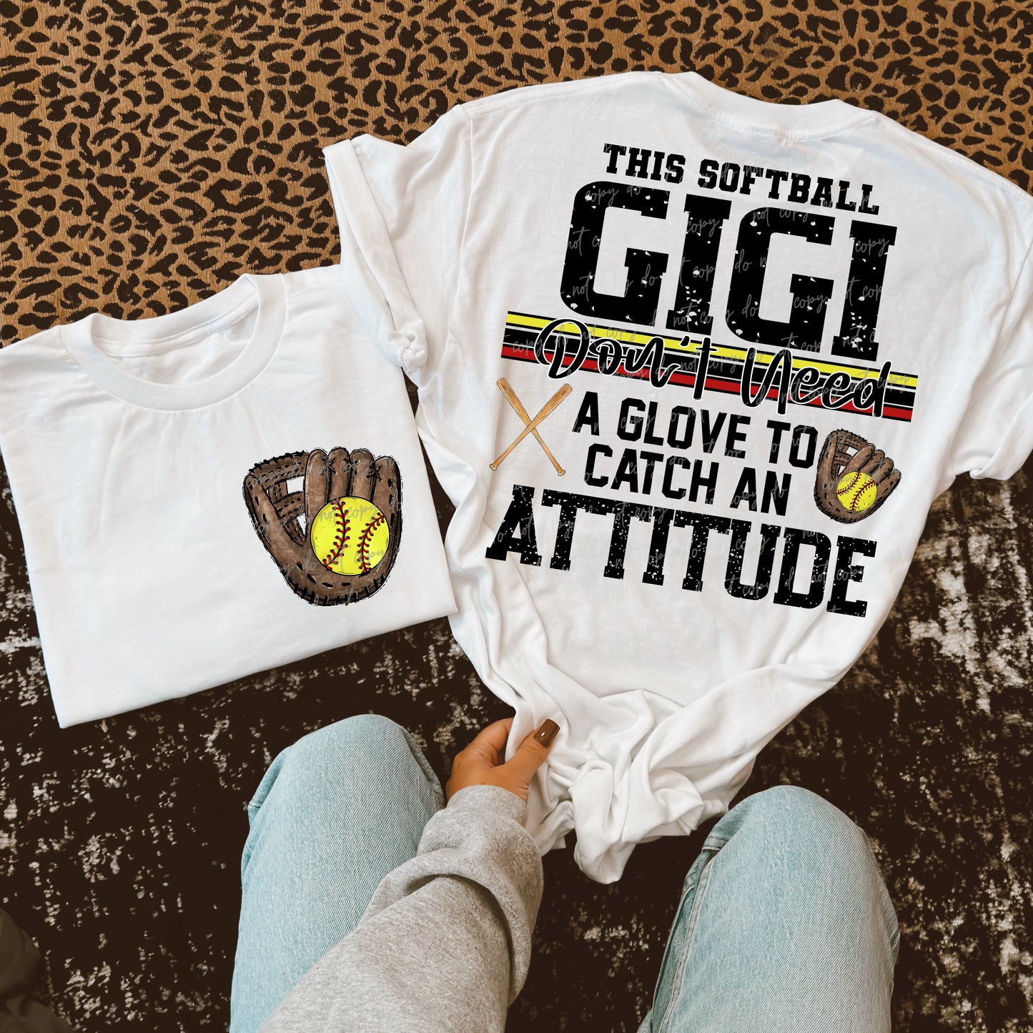 Softball/Baseball Mama + More Don't Need A Glove to Catch Attitude (Choose Yours) 07862