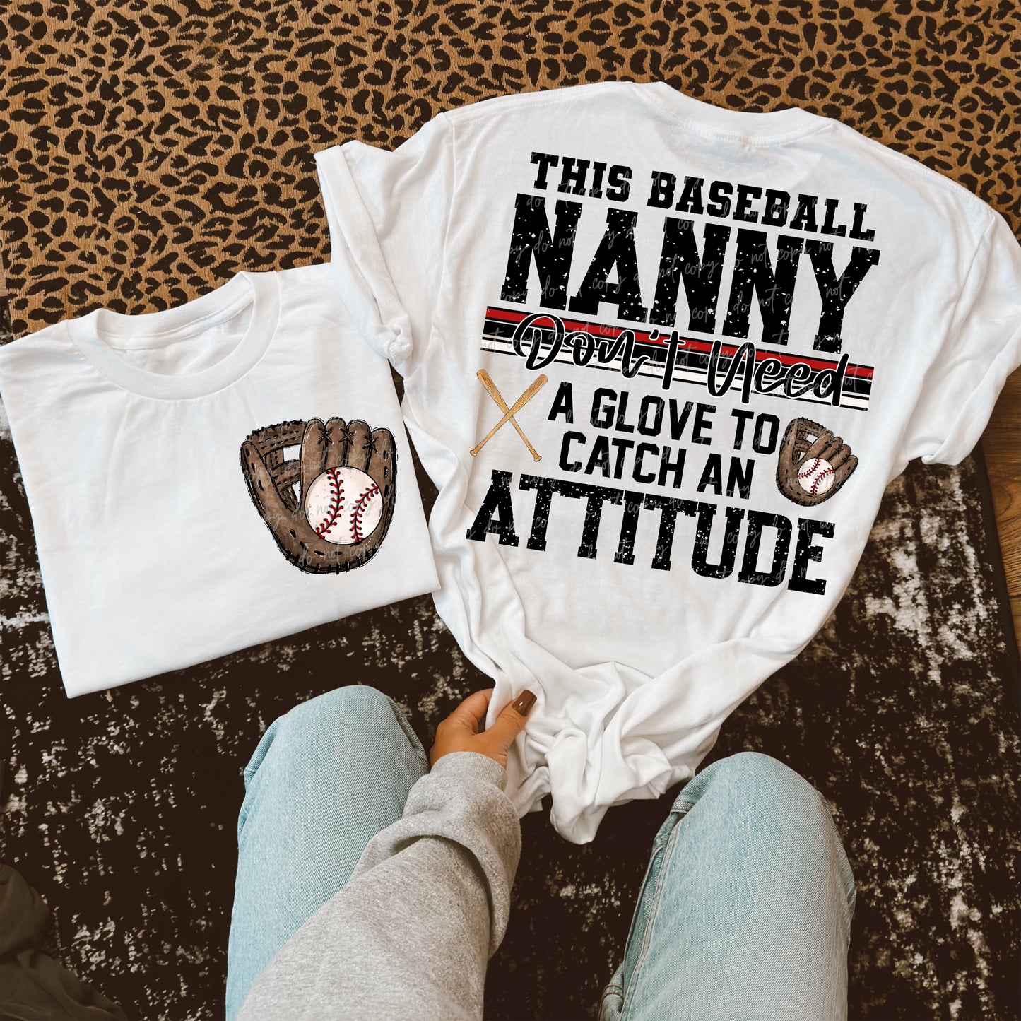 Softball/Baseball Mama + More Don't Need A Glove to Catch Attitude (Choose Yours) 07862