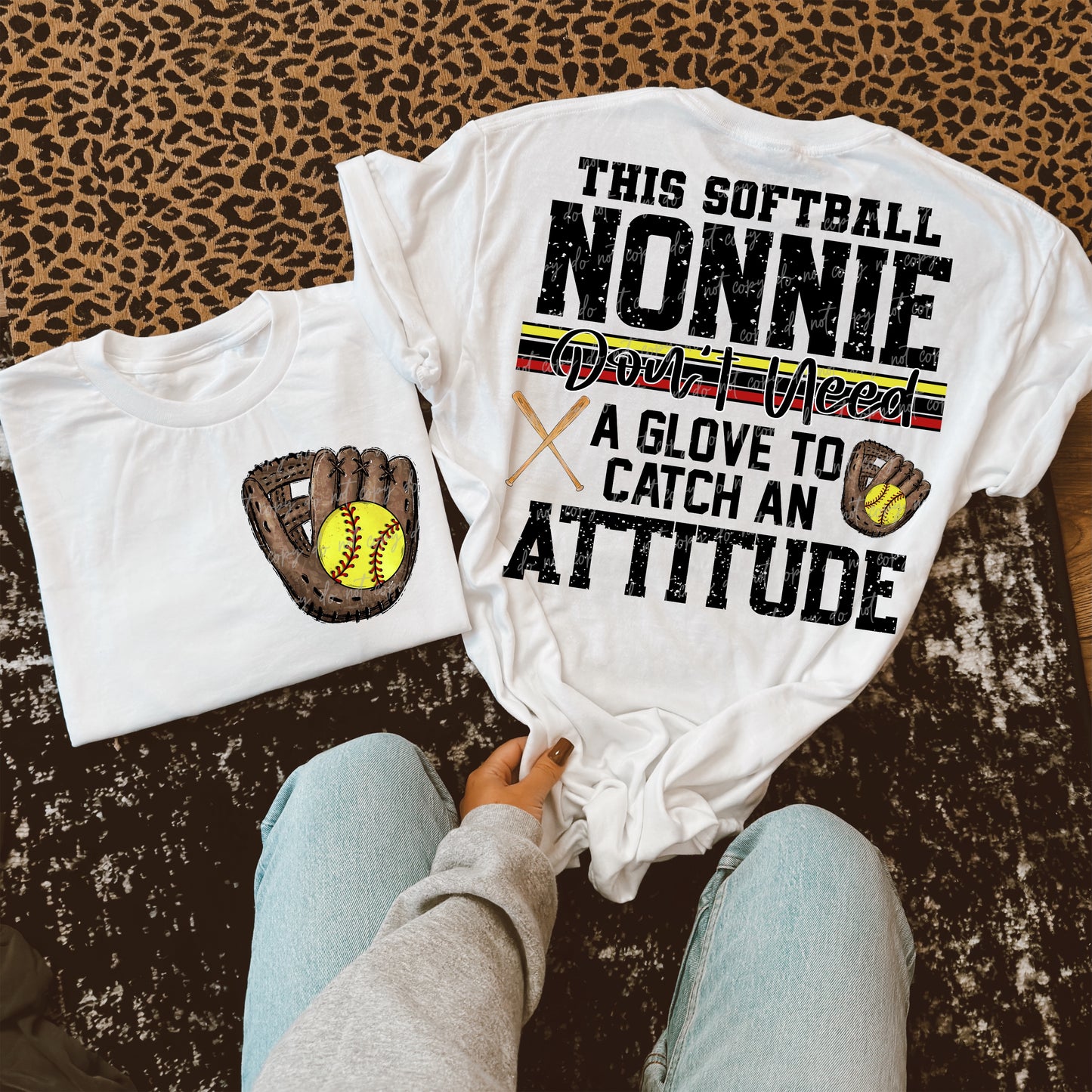 Softball/Baseball Mama + More Don't Need A Glove to Catch Attitude (Choose Yours) 07862
