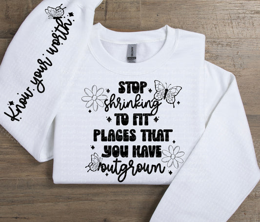 Stop Shrinking WITH SLEEVE DTF Transfer 05291