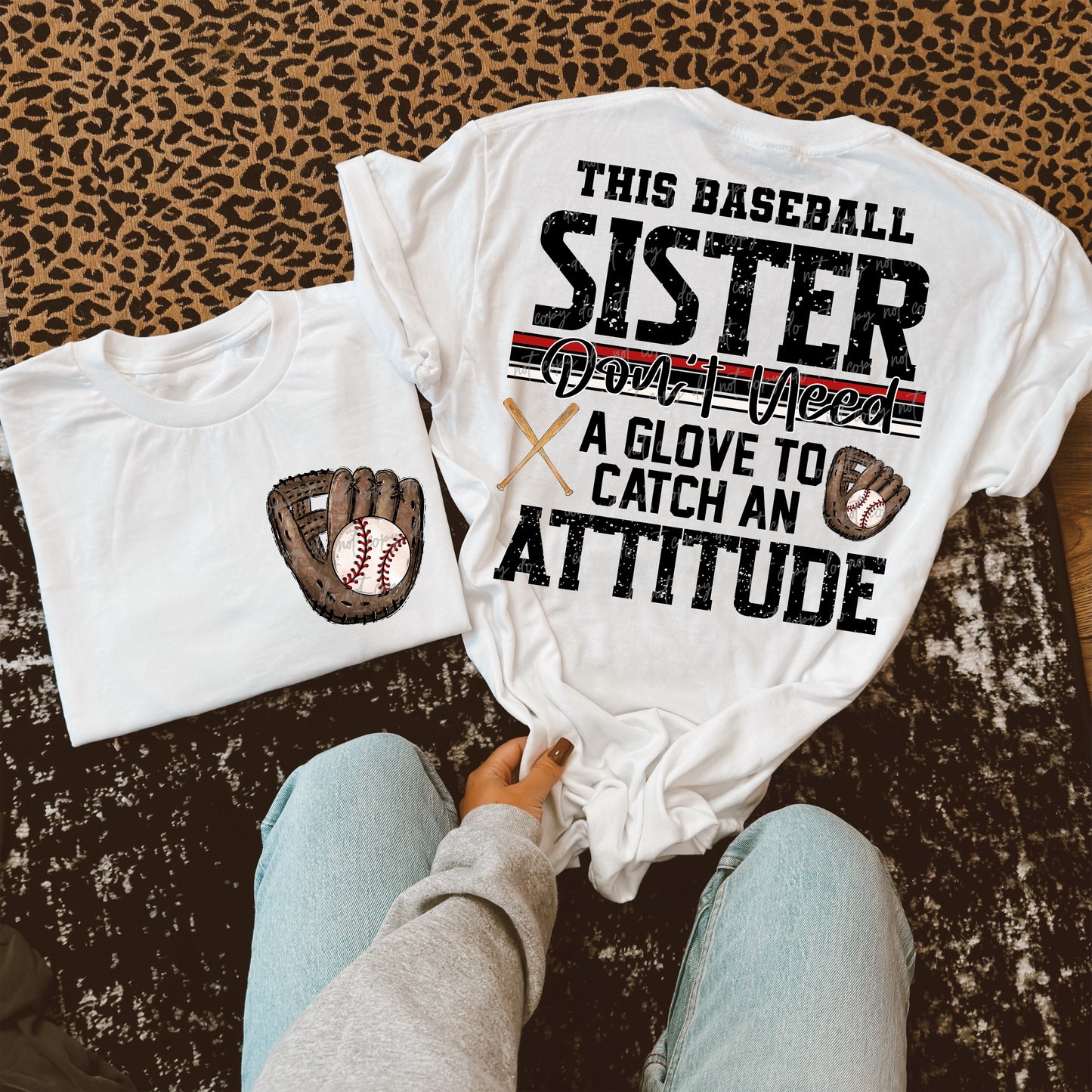 Softball/Baseball Mama + More Don't Need A Glove to Catch Attitude (Choose Yours) 07862
