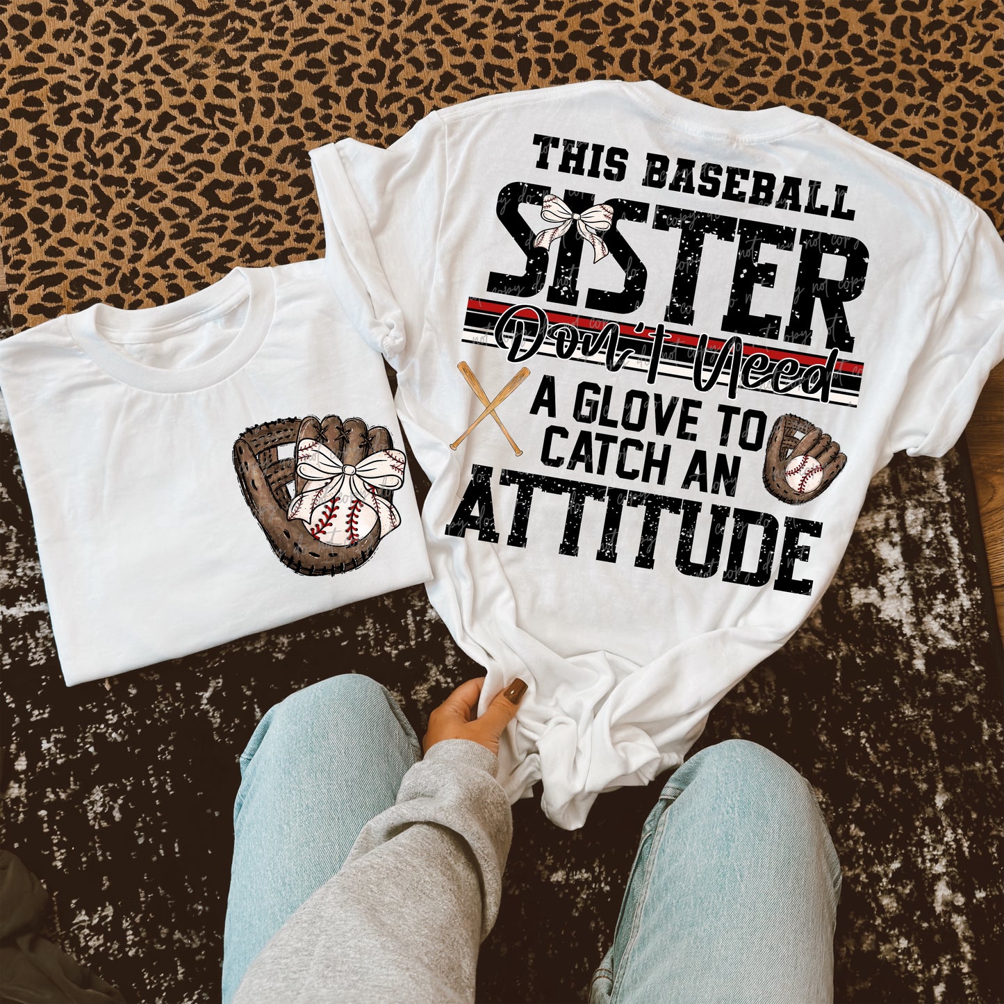 Softball/Baseball Mama + More Don't Need A Glove to Catch Attitude (Choose Yours) 07862