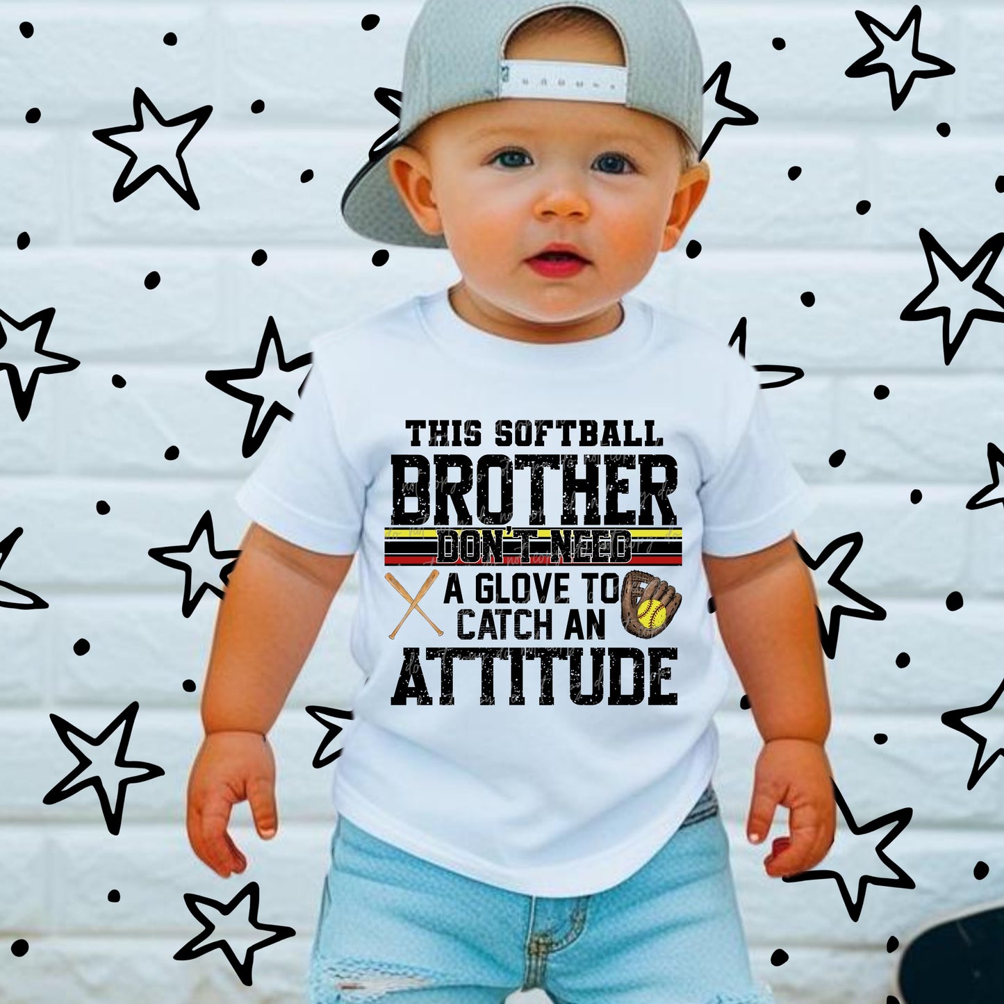 Softball/Baseball Mama + More Don't Need A Glove to Catch Attitude (Choose Yours) 07862