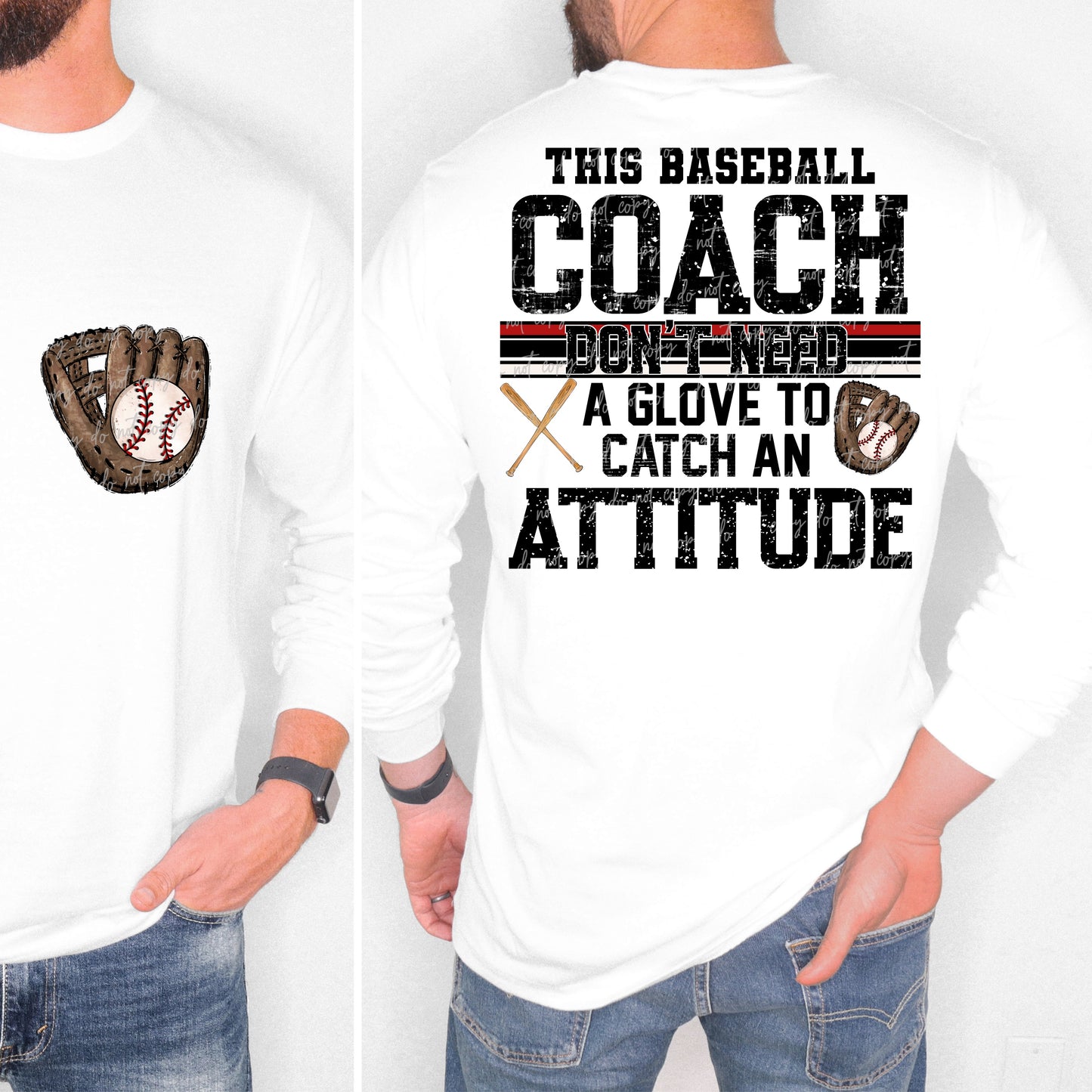 Softball/Baseball Mama + More Don't Need A Glove to Catch Attitude (Choose Yours) 07862