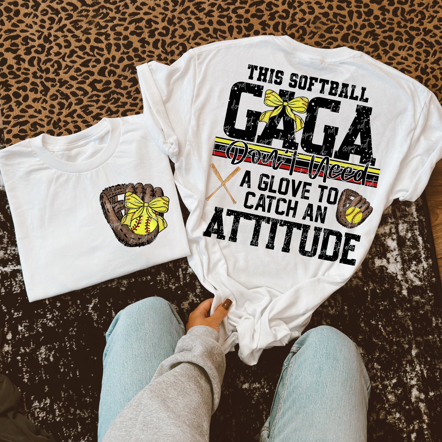 Softball/Baseball Mama + More Don't Need A Glove to Catch Attitude (Choose Yours) 07862