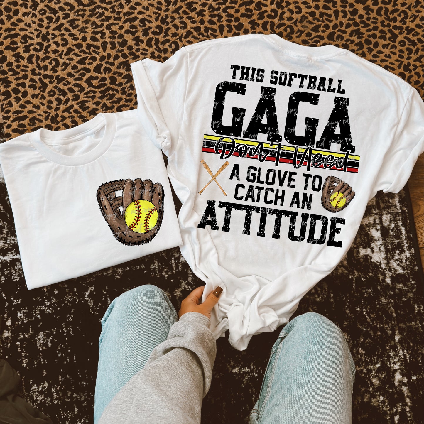 Softball/Baseball Mama + More Don't Need A Glove to Catch Attitude (Choose Yours) 07862