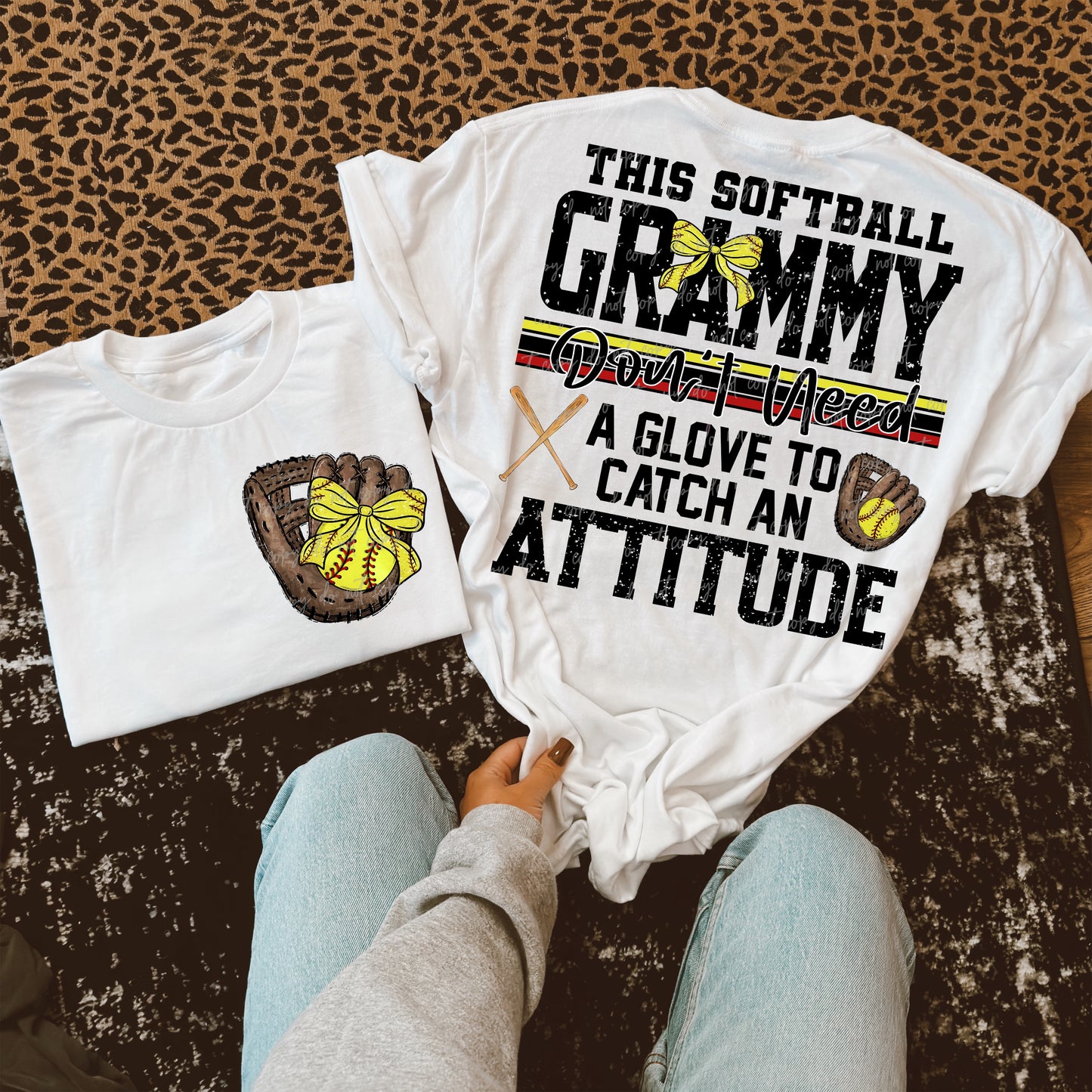 Softball/Baseball Mama + More Don't Need A Glove to Catch Attitude (Choose Yours) 07862