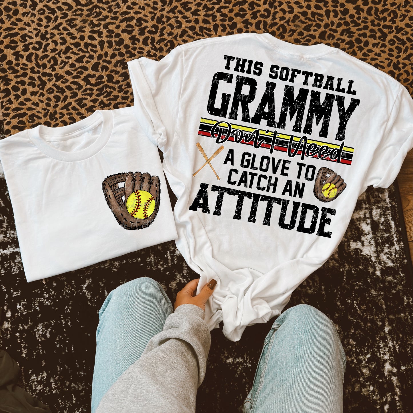 Softball/Baseball Mama + More Don't Need A Glove to Catch Attitude (Choose Yours) 07862