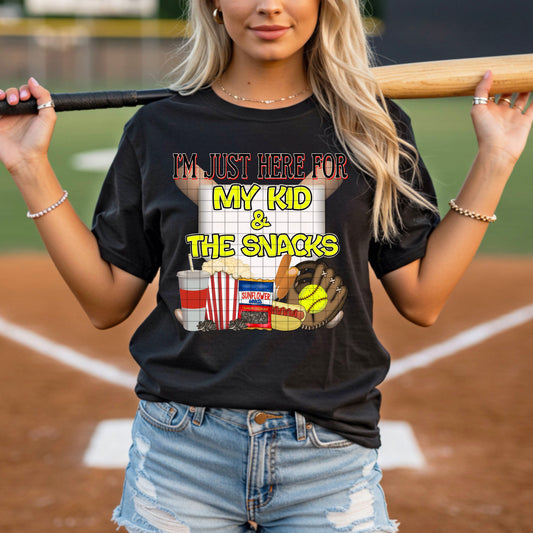 I'm Just Here for My Kid and the Snacks Softball 07741