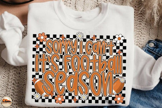 Sorry I Can't It's Football Season Checkered 01108