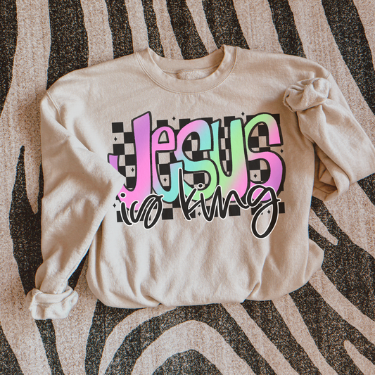 Jesus Is King Checkered 03885