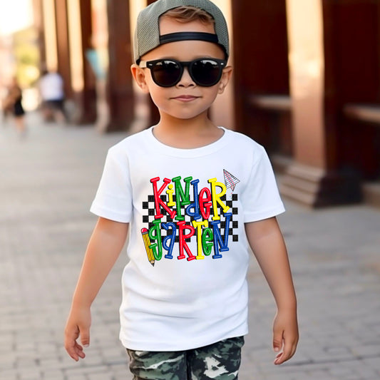 Primary Colors Checkered Grade School (Choose Yours) 01537