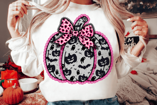 Pink Lace Pumpkin Coquette 01235
