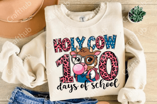 Leopard Holy Cow 100 Days Of School DTF Transfer 03727