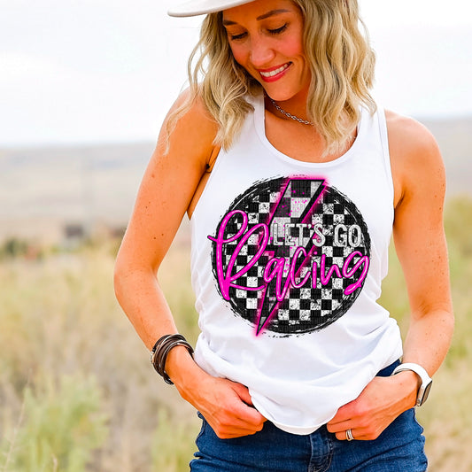 Let’s Go Racing Pink Checkered Bolt 04931