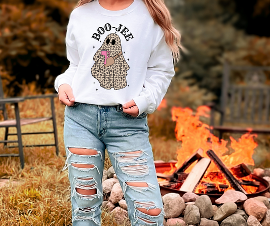 Leopard Boo Jee Ghost DTF Transfer 05980