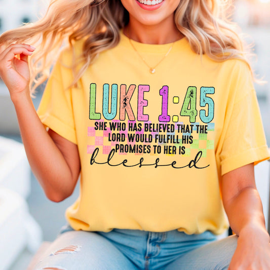 Luke 1:45 Bible Verse 01961