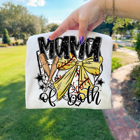 Mama of Both Bow Baseball Softball 07653