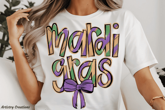 Mardi Gras DTF Transfer 03720