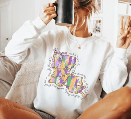 Mardi Gras Louisiana DTF Transfer 03719