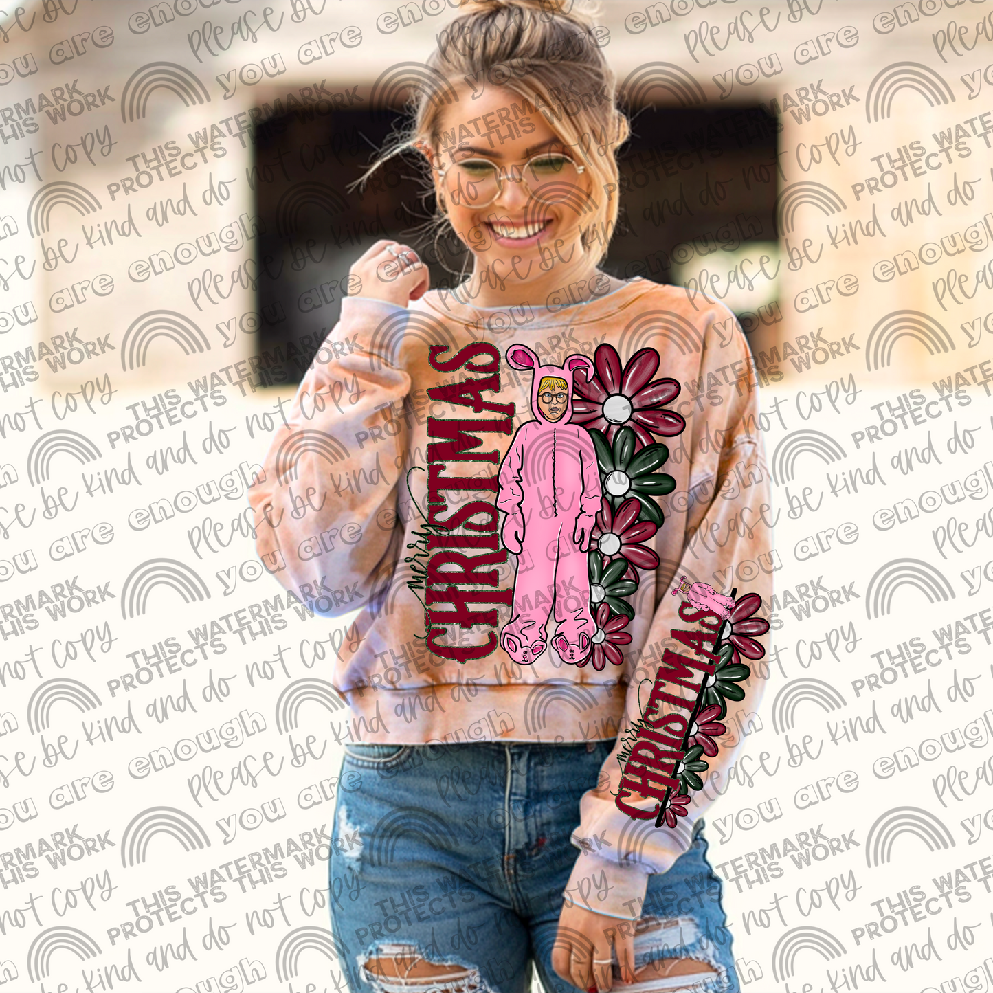 Merry Christmas Floral Characters (SLEEVES SOLD SEPARATELY) (Choose Yours) 06830