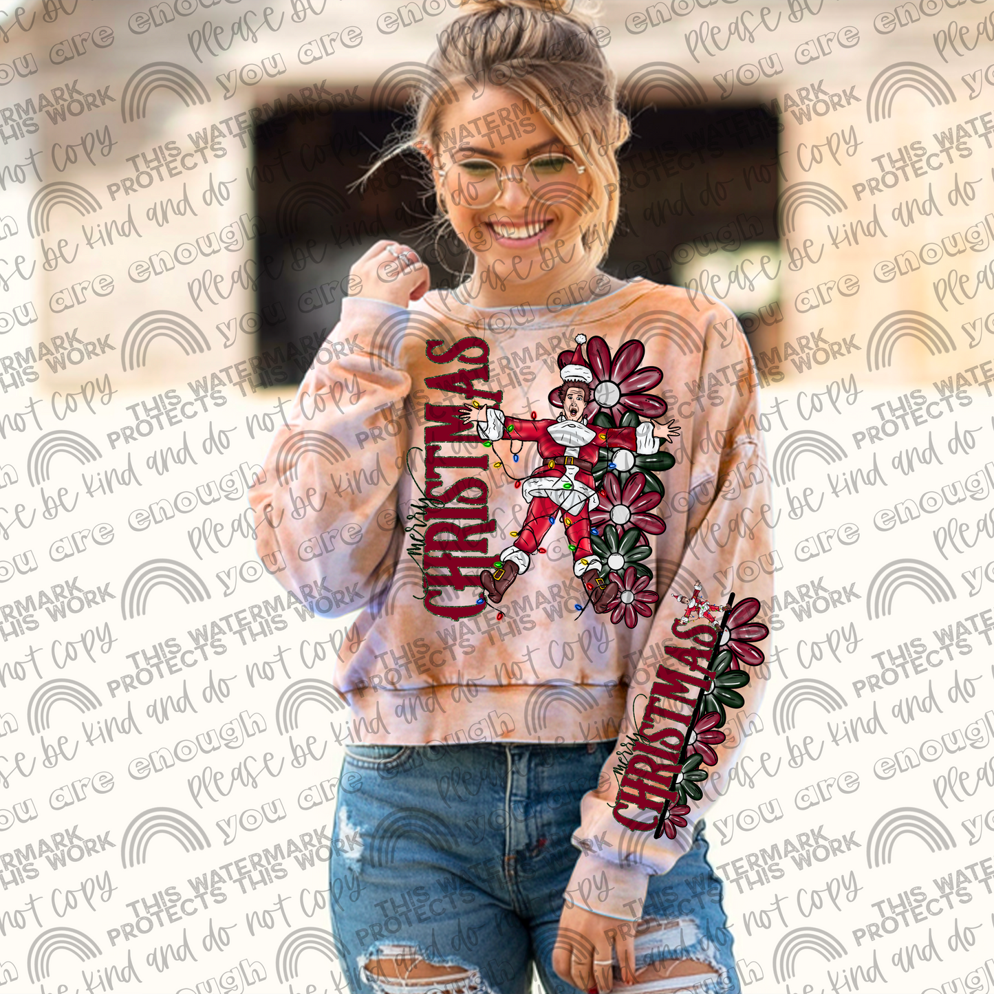 Merry Christmas Floral Characters (SLEEVES SOLD SEPARATELY) (Choose Yours) 06830