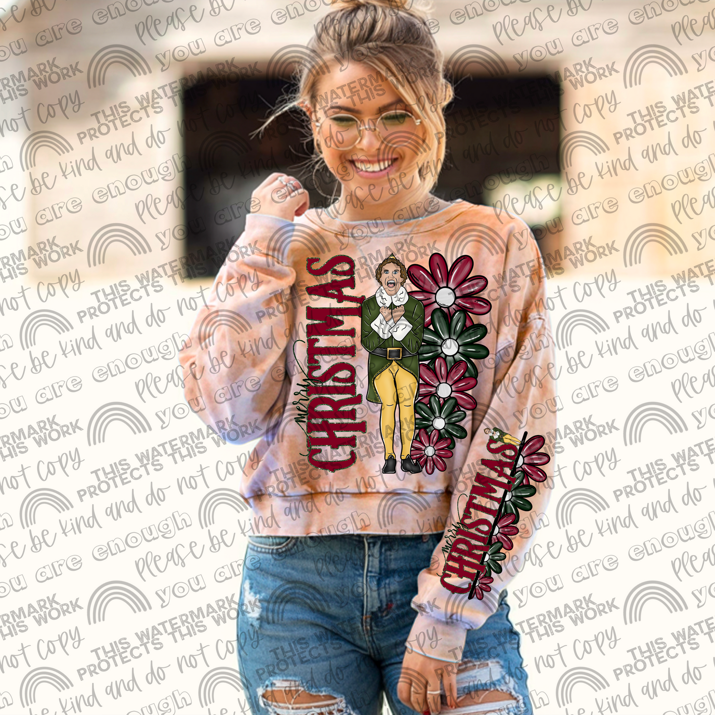 Merry Christmas Floral Characters (SLEEVES SOLD SEPARATELY) (Choose Yours) 06830