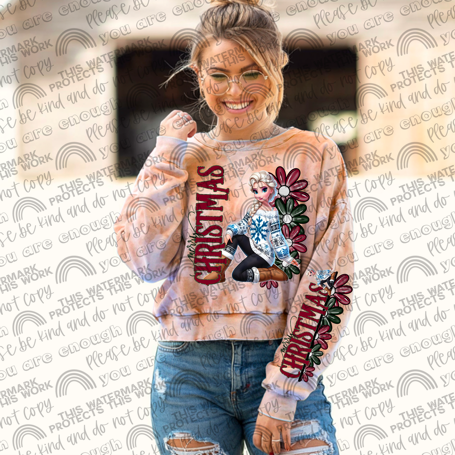 Merry Christmas Floral Characters (SLEEVES SOLD SEPARATELY) (Choose Yours) 06830