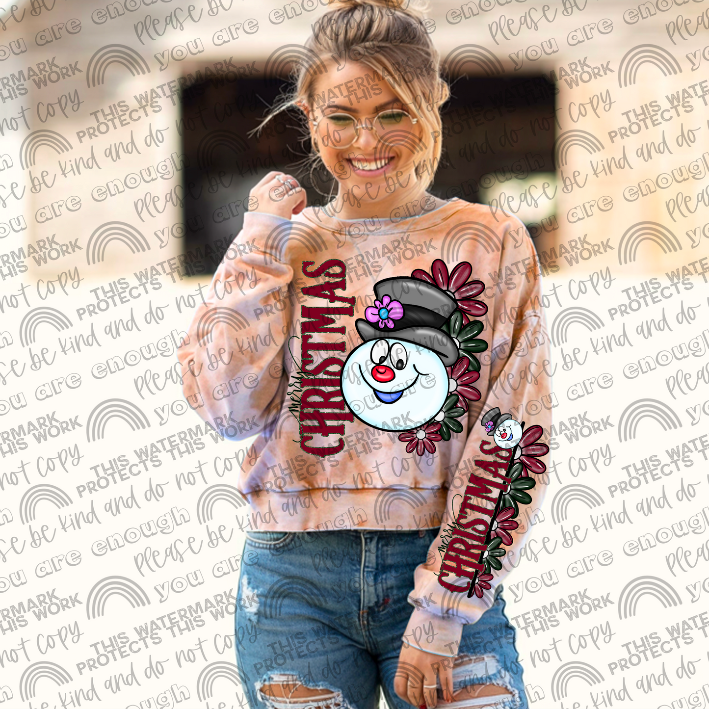 Merry Christmas Floral Characters (SLEEVES SOLD SEPARATELY) (Choose Yours) 06830
