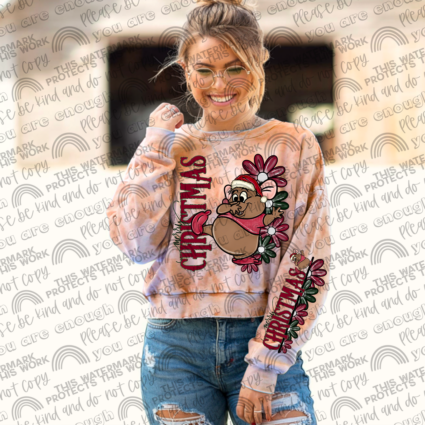 Merry Christmas Floral Characters (SLEEVES SOLD SEPARATELY) (Choose Yours) 06830