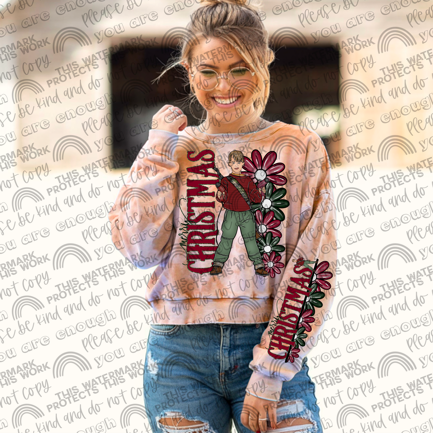 Merry Christmas Floral Characters (SLEEVES SOLD SEPARATELY) (Choose Yours) 06830