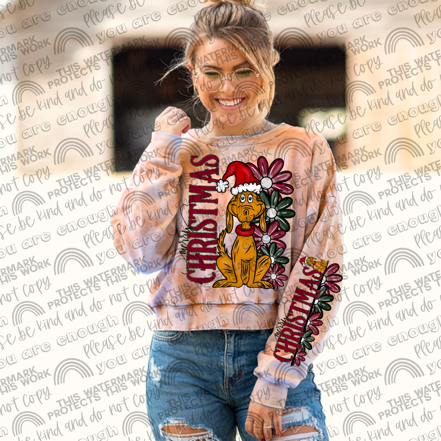 Merry Christmas Floral Characters (SLEEVES SOLD SEPARATELY) (Choose Yours) 06830