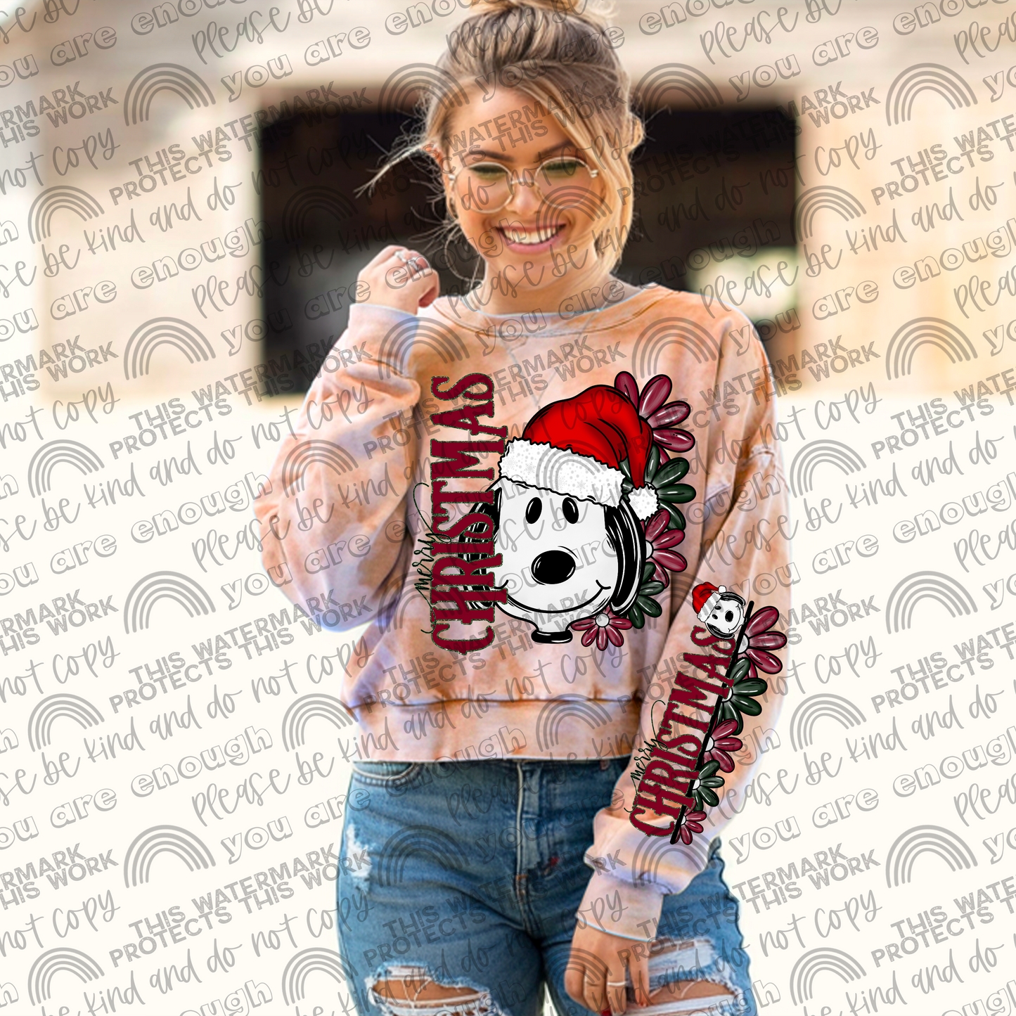 Merry Christmas Floral Characters (SLEEVES SOLD SEPARATELY) (Choose Yours) 06830