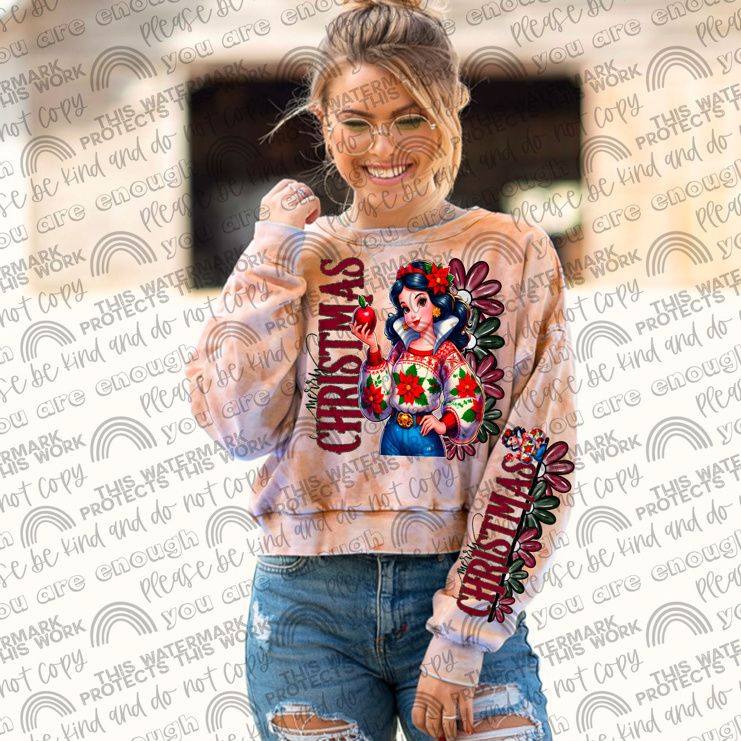 Merry Christmas Floral Characters (SLEEVES SOLD SEPARATELY) (Choose Yours) 06830