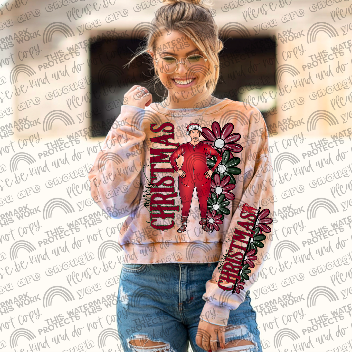 Merry Christmas Floral Characters (SLEEVES SOLD SEPARATELY) (Choose Yours) 06830