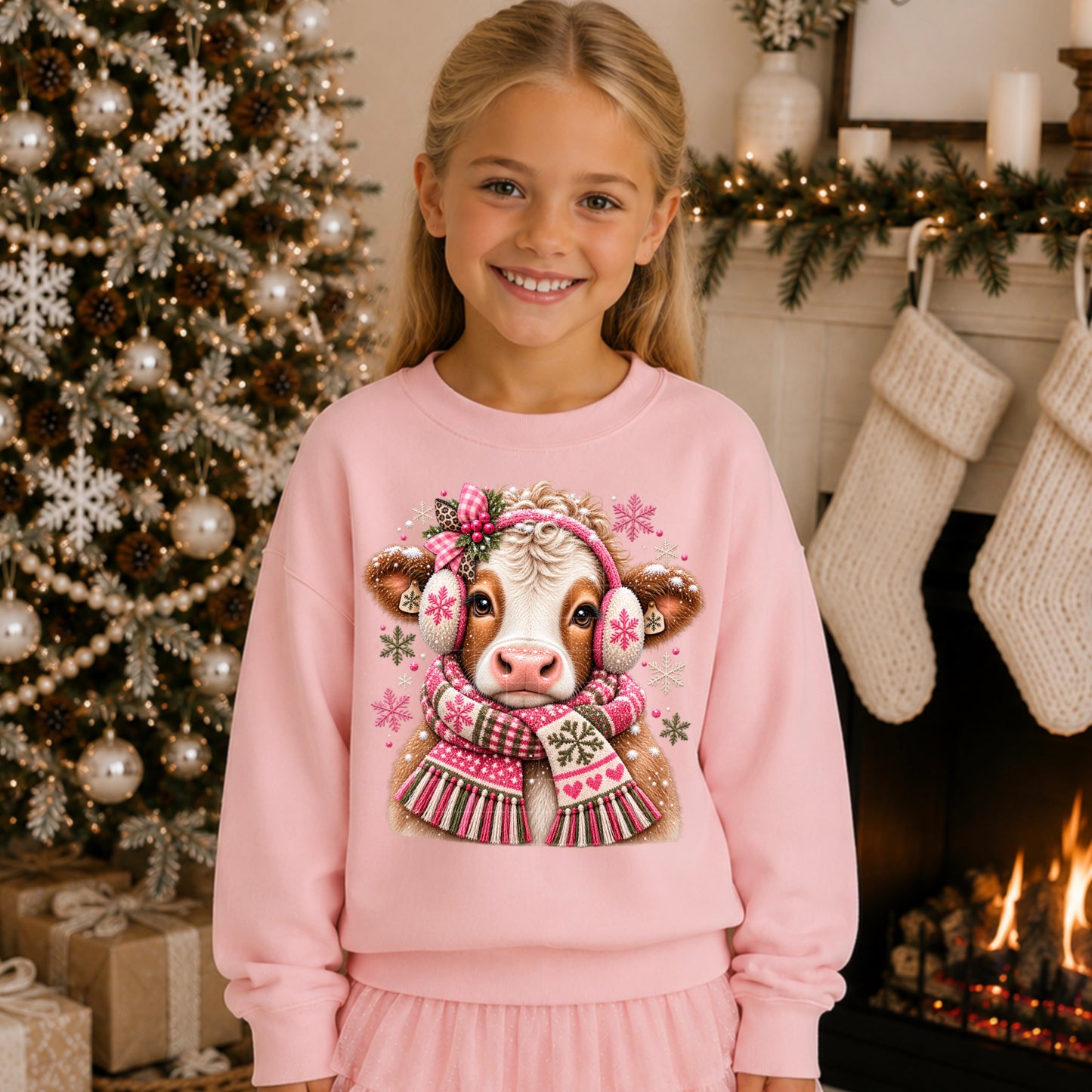 Winter Cow Pink 09605